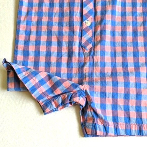 NEW old navy picnic gingham romper playsuit blue pink 24 months baby boy - Picture 3 of 6